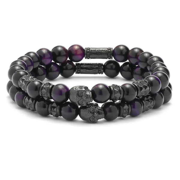 SkeletonHD Dark Purple Stack Bracelets