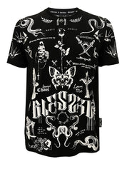 Blessed Vintage tattoo regular Tee - black