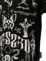 Blessed Vintage tattoo regular Tee - black