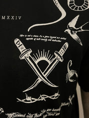 Blessed Vintage tattoo regular Tee - black