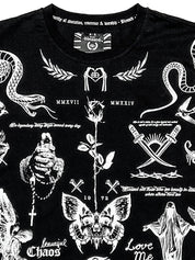 Blessed Vintage tattoo regular Tee - black