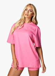 Gym King Malibu Oversized BF Tee - Paradise Pink