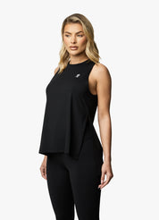 Gym King 365 Split Hem Vest - Black