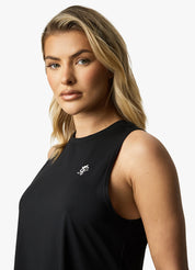 Gym King 365 Split Hem Vest - Black