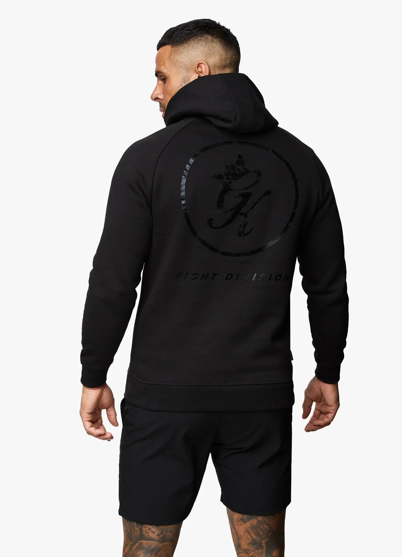 Gym King Fight Division Hoodie - Black/Black