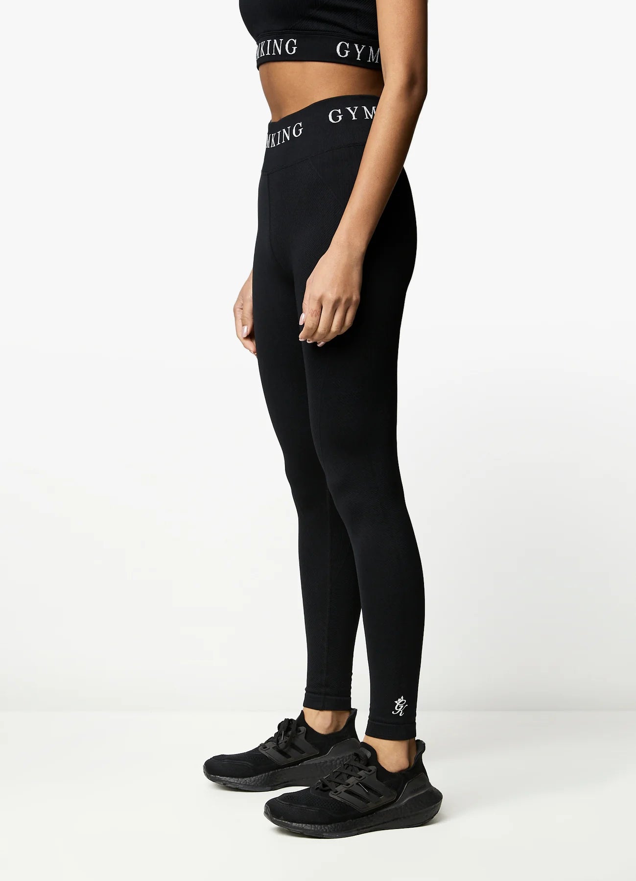 Gym King Intention Multi Rib Leggings - Black