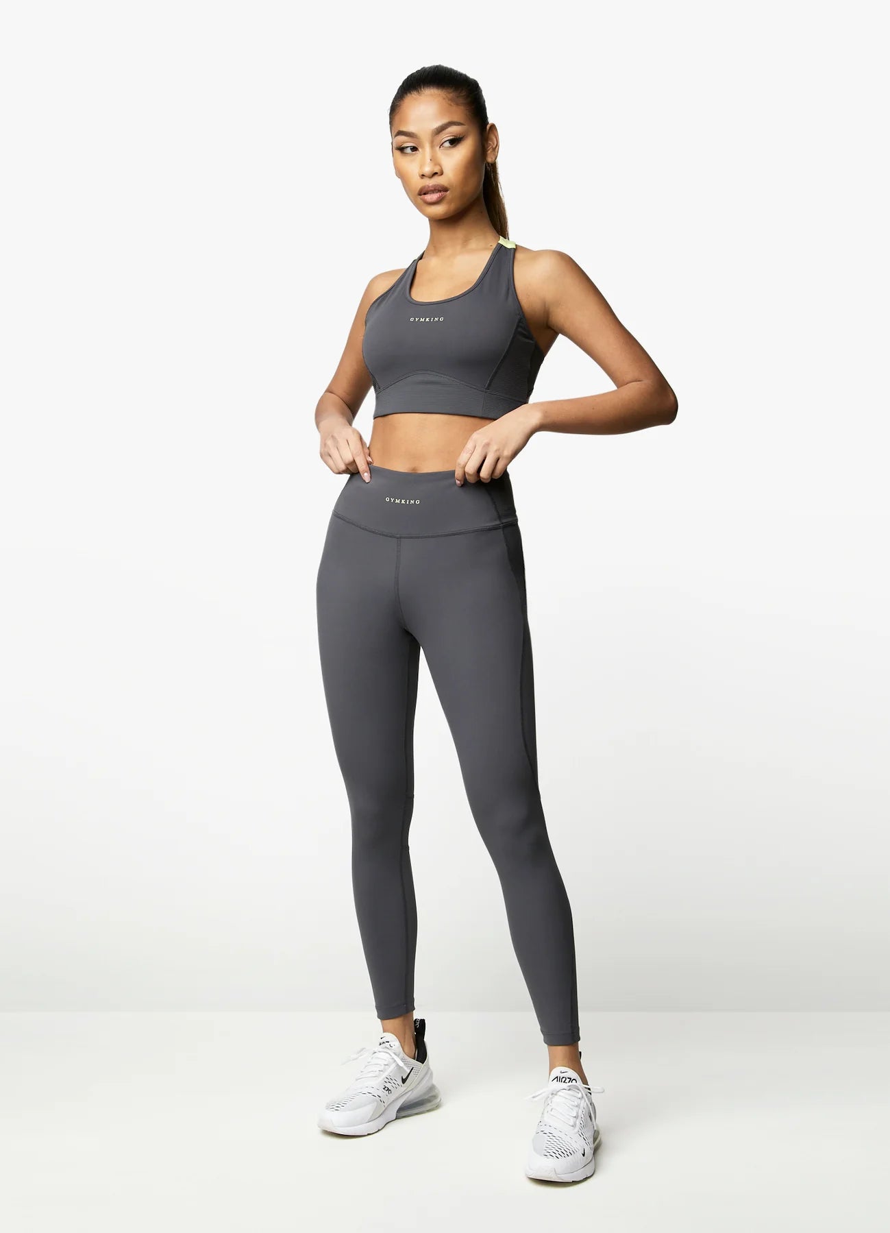 Gym King Motivate Bra - Graphite/Lime
