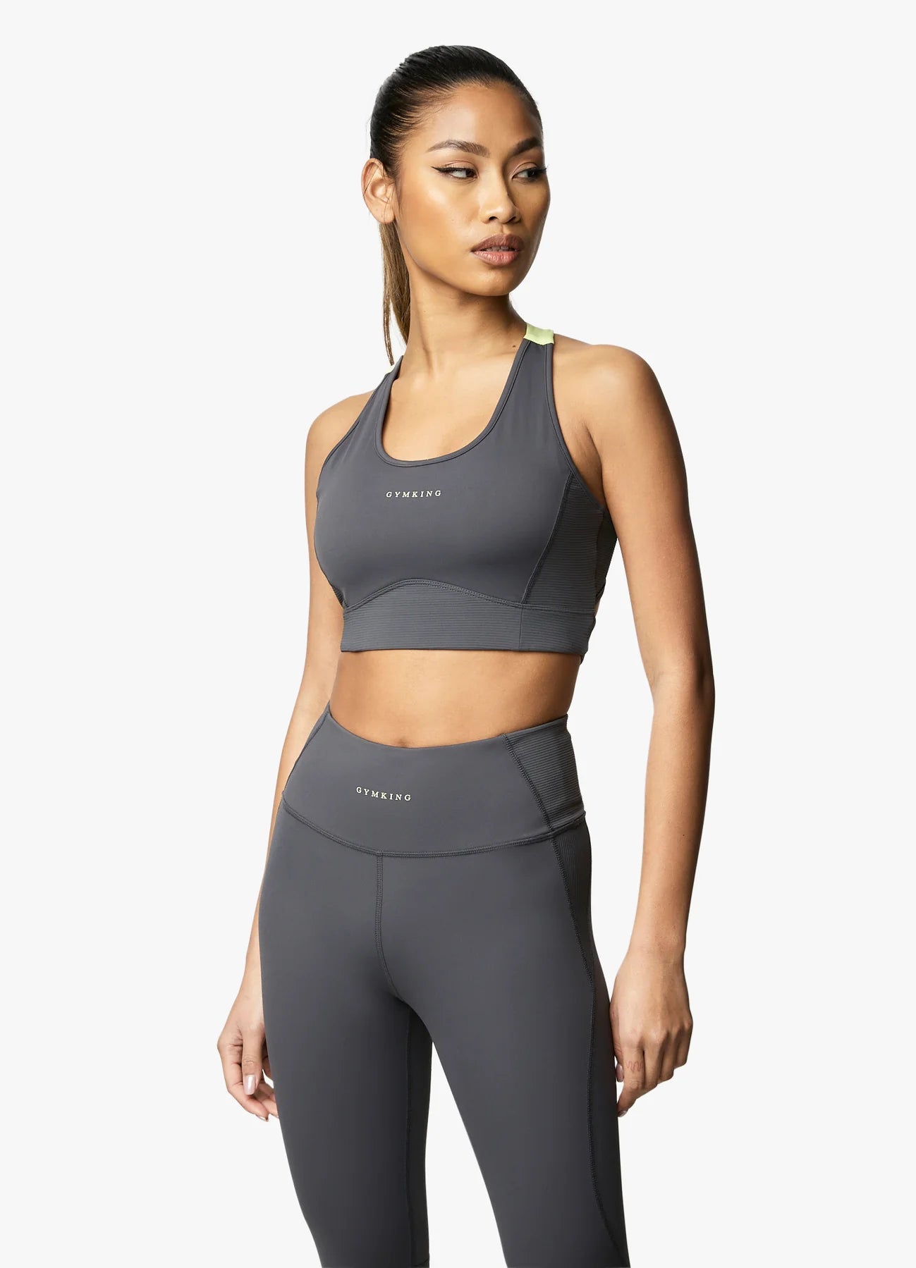 Gym King Motivate Bra - Graphite/Lime