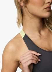 Gym King Motivate Bra - Graphite/Lime