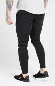 Black Washed Essential Distressed Skinny Jean