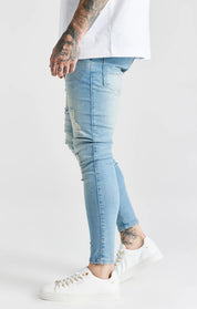 Blue Washed Essential Distressed Skinny Jean