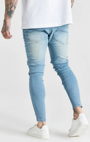 Blue Washed Essential Distressed Skinny Jean