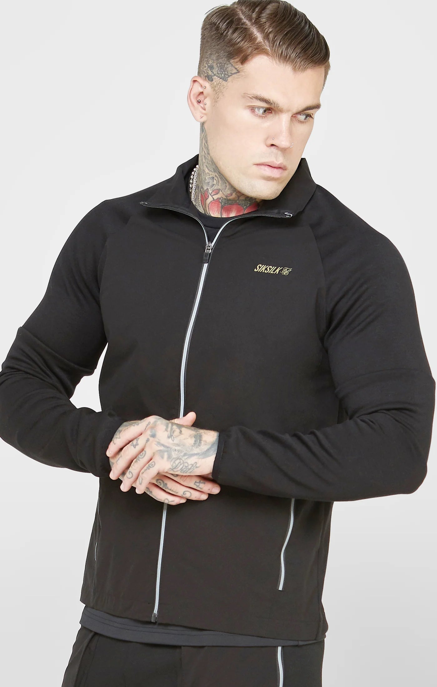 Black Sports Zip-Thru