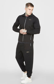 Black Sports Zip-Thru