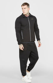 Black Sports Zip-Thru