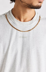 Snow Marl Oversized Chain T-Shirt