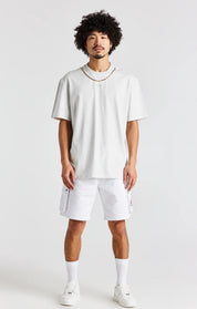 Snow Marl Oversized Chain T-Shirt