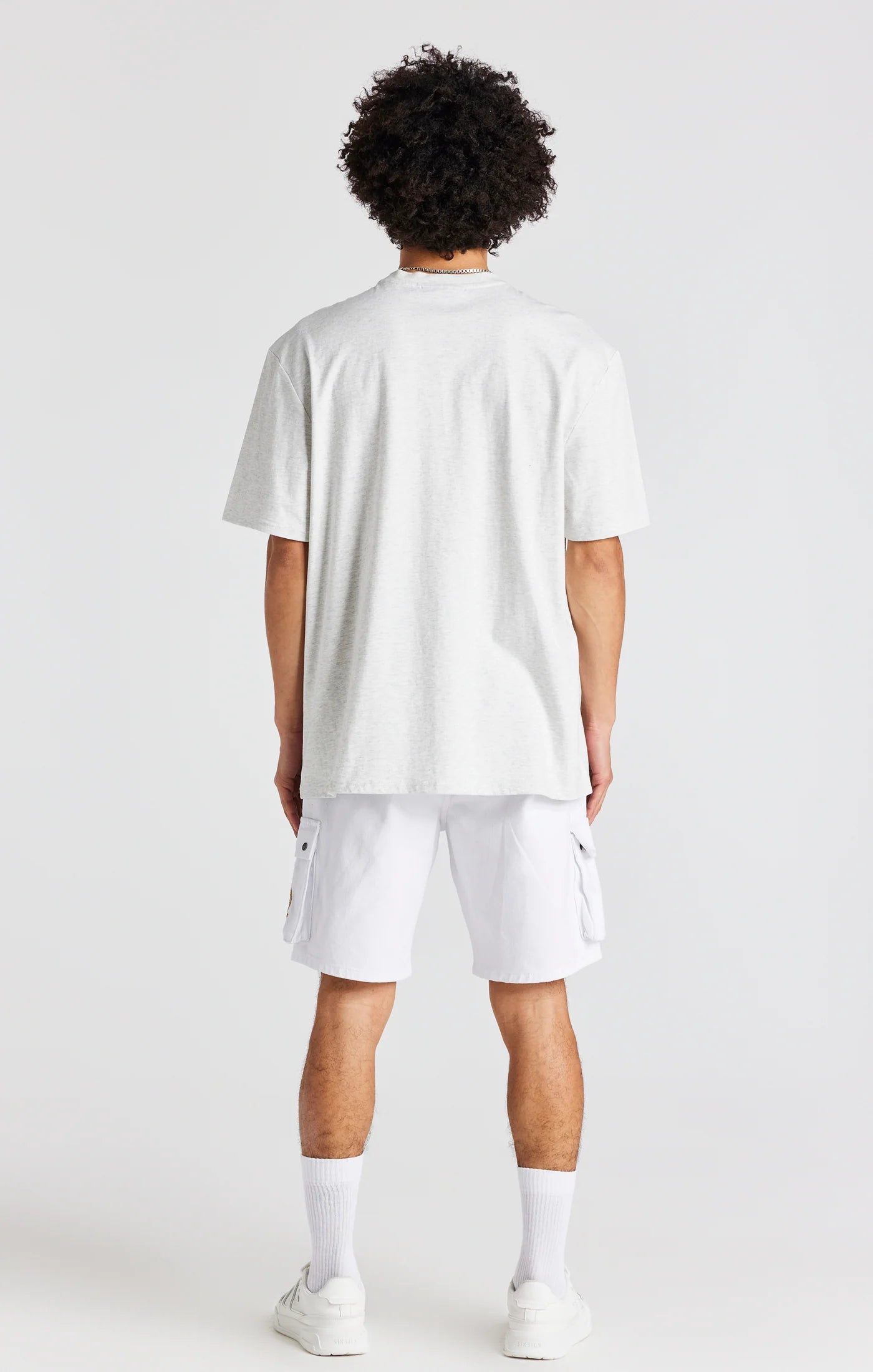 Snow Marl Oversized Chain T-Shirt