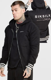 Black Back Logo Zip-Thru Hoodie