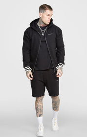 Black Back Logo Zip-Thru Hoodie