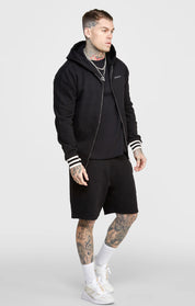 Black Back Logo Zip-Thru Hoodie
