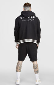 Black Back Logo Zip-Thru Hoodie