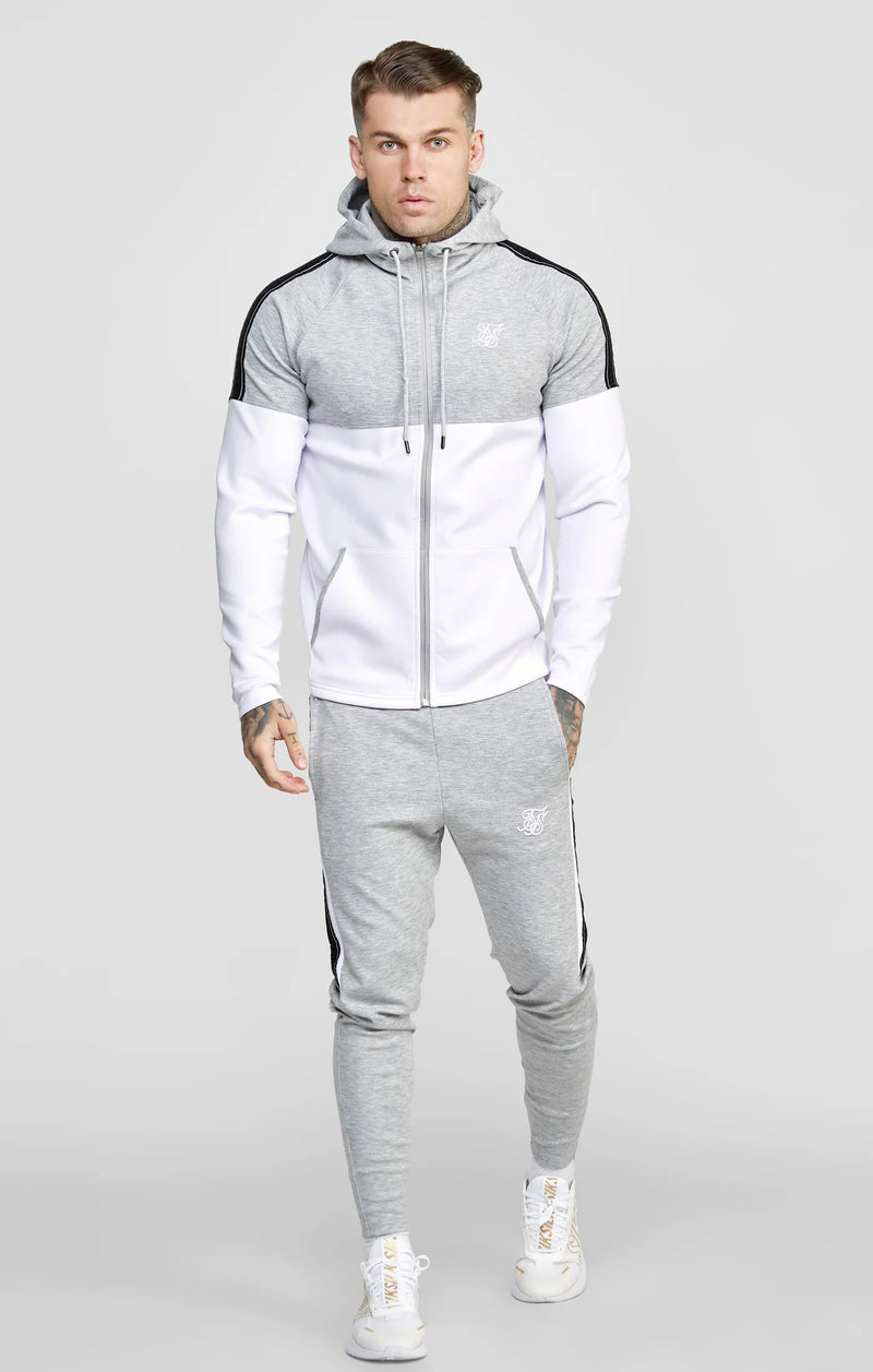 Grey Marl Zip Through Hoodie And Jogger Tracksuit Set – LITCollective