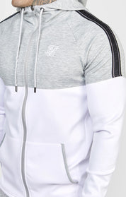 Grey Marl Zip Through Hoodie And Jogger Tracksuit Set