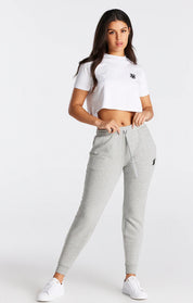 White Essential Box Fit Crop T-Shirt