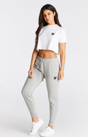White Essential Box Fit Crop T-Shirt