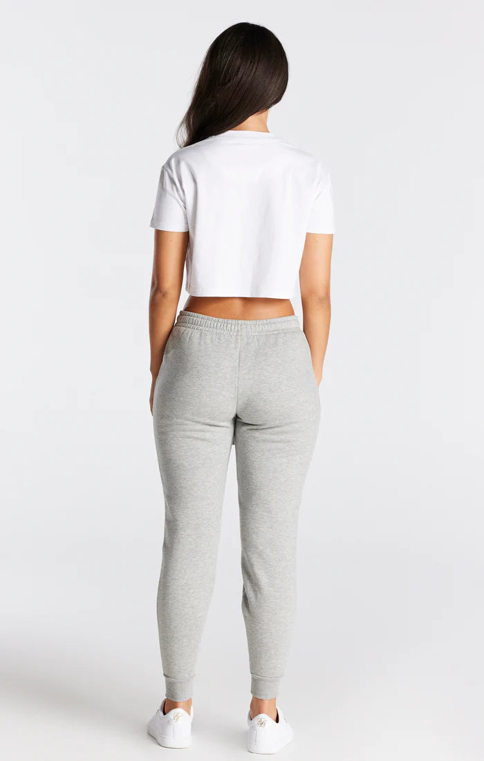 White Essential Box Fit Crop T-Shirt
