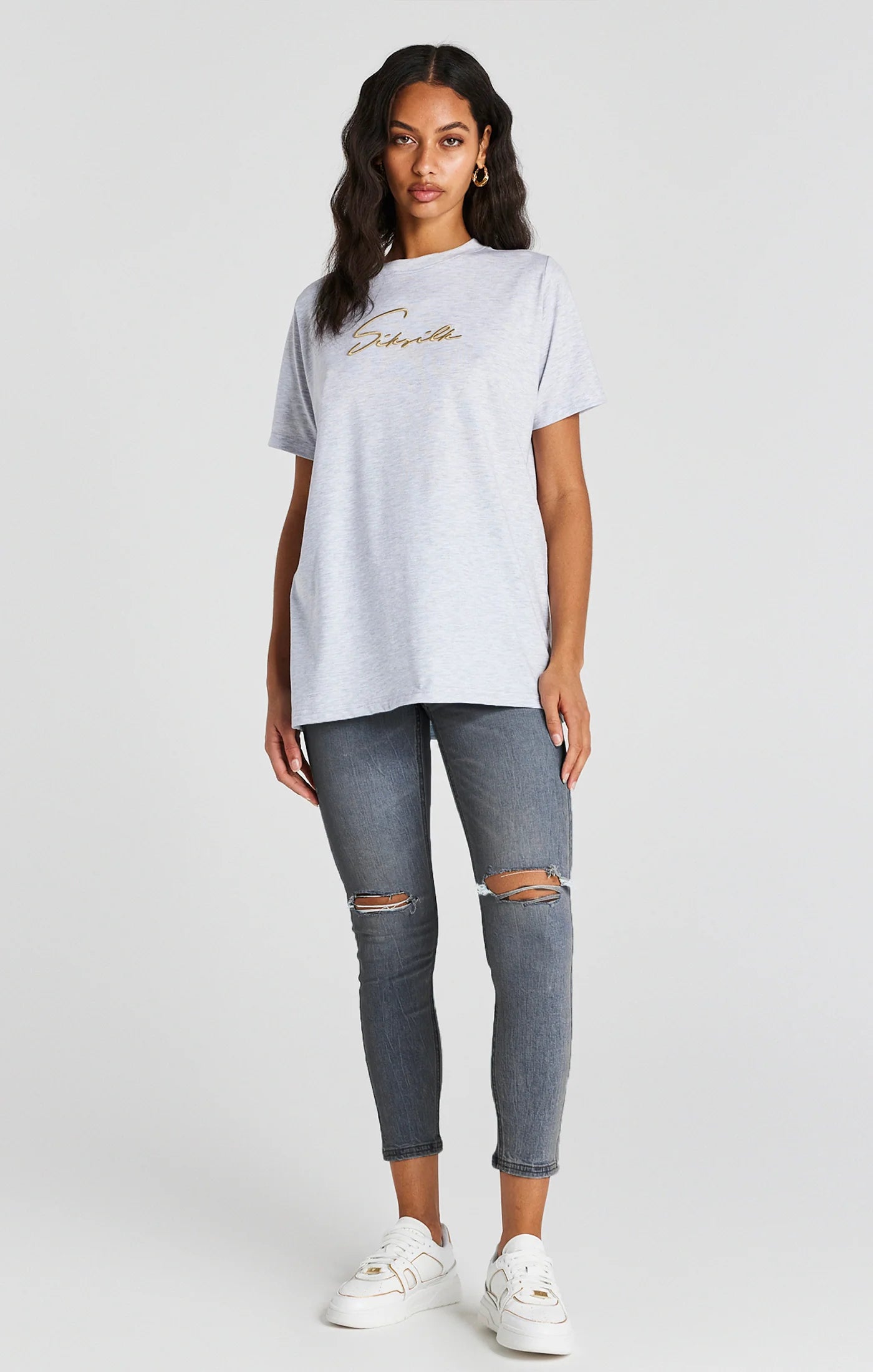 Blue Wash Distressed Denim Jean