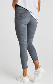 Blue Wash Distressed Denim Jean