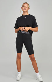 Black Essential Tape Cycle Shorts