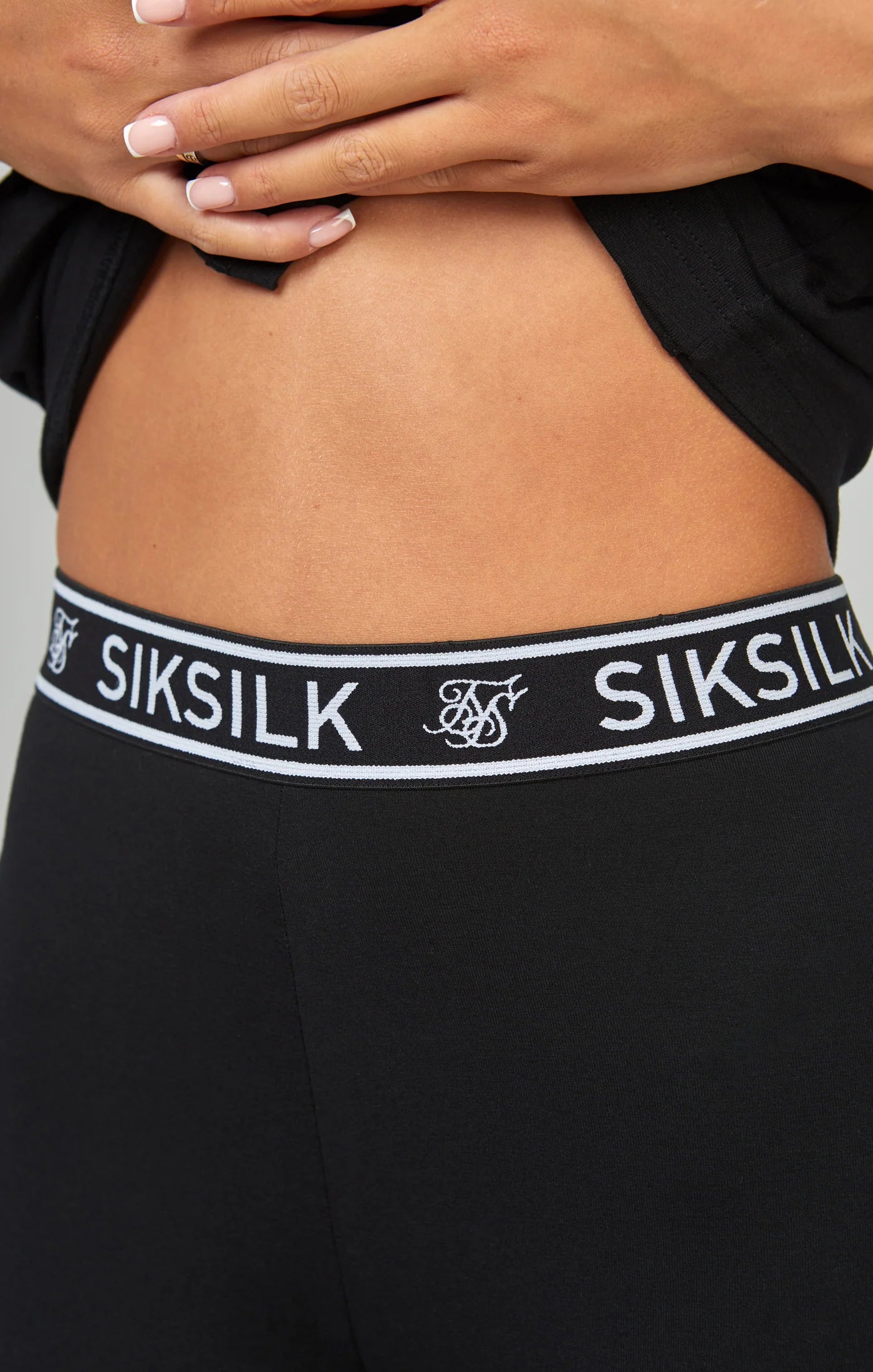Black Essential Tape Cycle Shorts