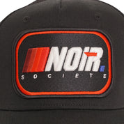 Ombre Noir Distressed Trucker | Black Red