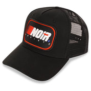 Ombre Noir Distressed Trucker | Black Red